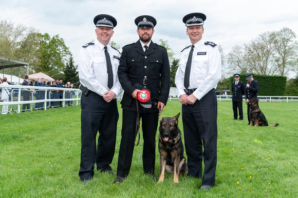 PC Peter Gargan & Police Dog Dale with Commander Rob Atkin & Ch.